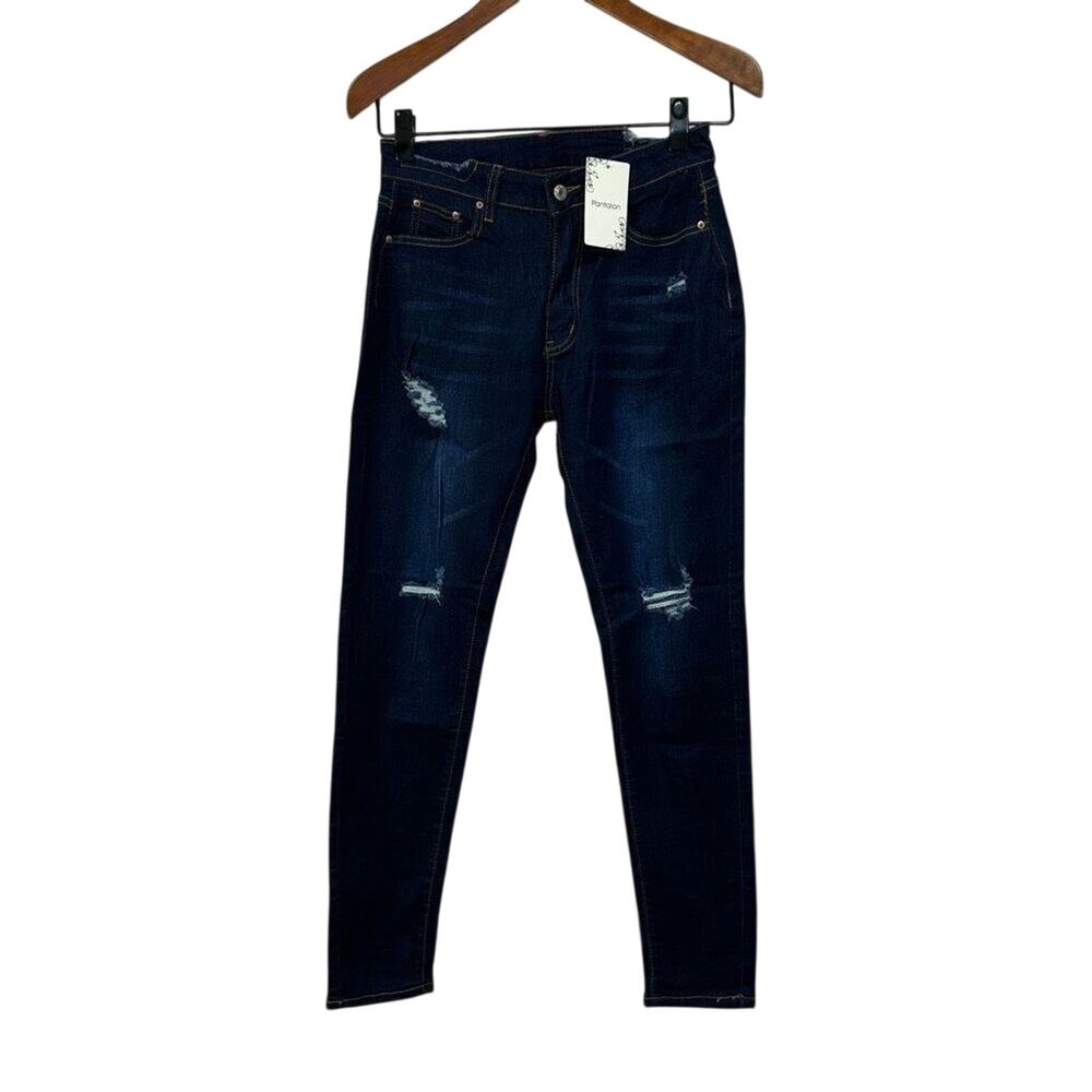 Pantalon Women’s Jeans sz M Distressed Skinny Denim Stretch NEW #F516